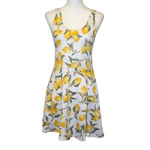 H&M Divided Lemon Print Dress Size 8